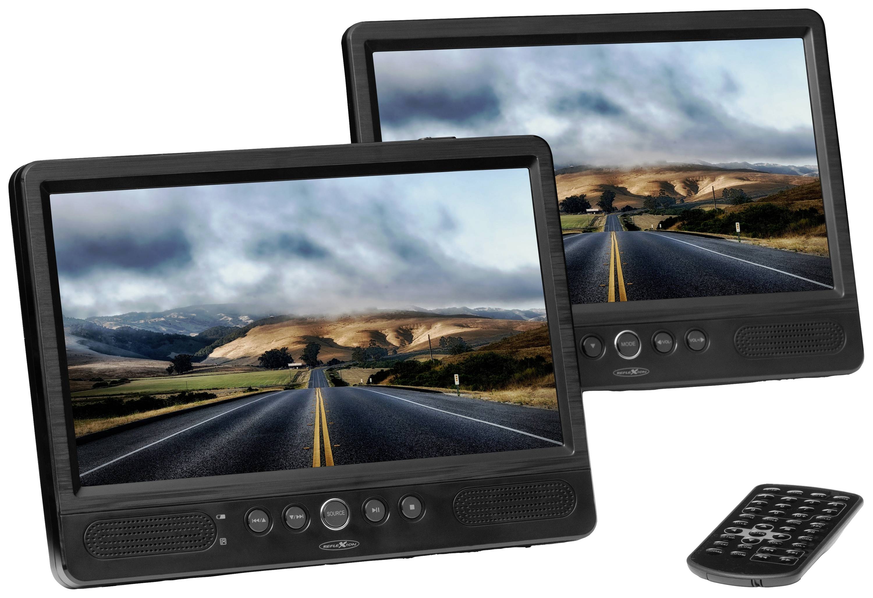 Reflexion DVD1052 Kopfstützen DVD-Player mit 2 Monitoren Bilddiagonale=25.7 cm (10.1 Zoll)