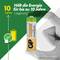 'GP Super Alkaline Battery' wird von einer Hand gehalten. Text: 'Hält die Energie für bis zu 10 Jahre Lagerung'.