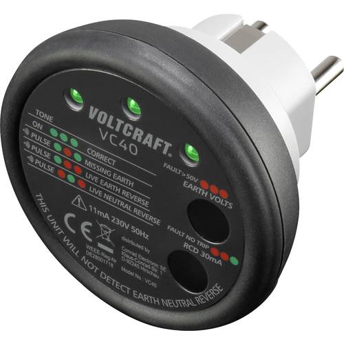 VOLTCRAFT VC40 Steckdosentester CAT II 300 V