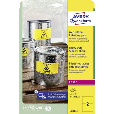 Drei Metallbehälter mit gelben, wetterfesten Etiketten in mehreren Sprachen, jede mit einem Warnsymbol und der Nummer '462-163-527'.
