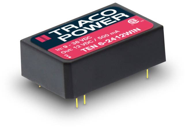 TRACO POWER DC/DC-Wandler, Print TracoPower TEN 6-2412WIN-HI 24 V/DC 500 mA 6 W Anzahl Ausgänge: 1 x