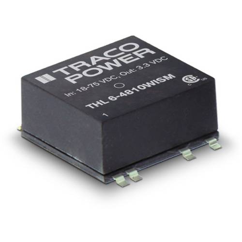 Thumbnail - TracoPower THL 6-2412WISM DC/DC-Wandler, SMD 24 V/DC 12 V/DC 500 mA 6 W Anzahl Ausgänge: 1 x Inhalt 1 St.