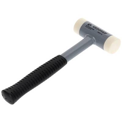 Gummihammer mit robustem, schwarzem Griff und weißem, doppelseitigem Kopf. Geeignet für Arbeiten, bei denen keine Spuren hinterlassen werden sollen.