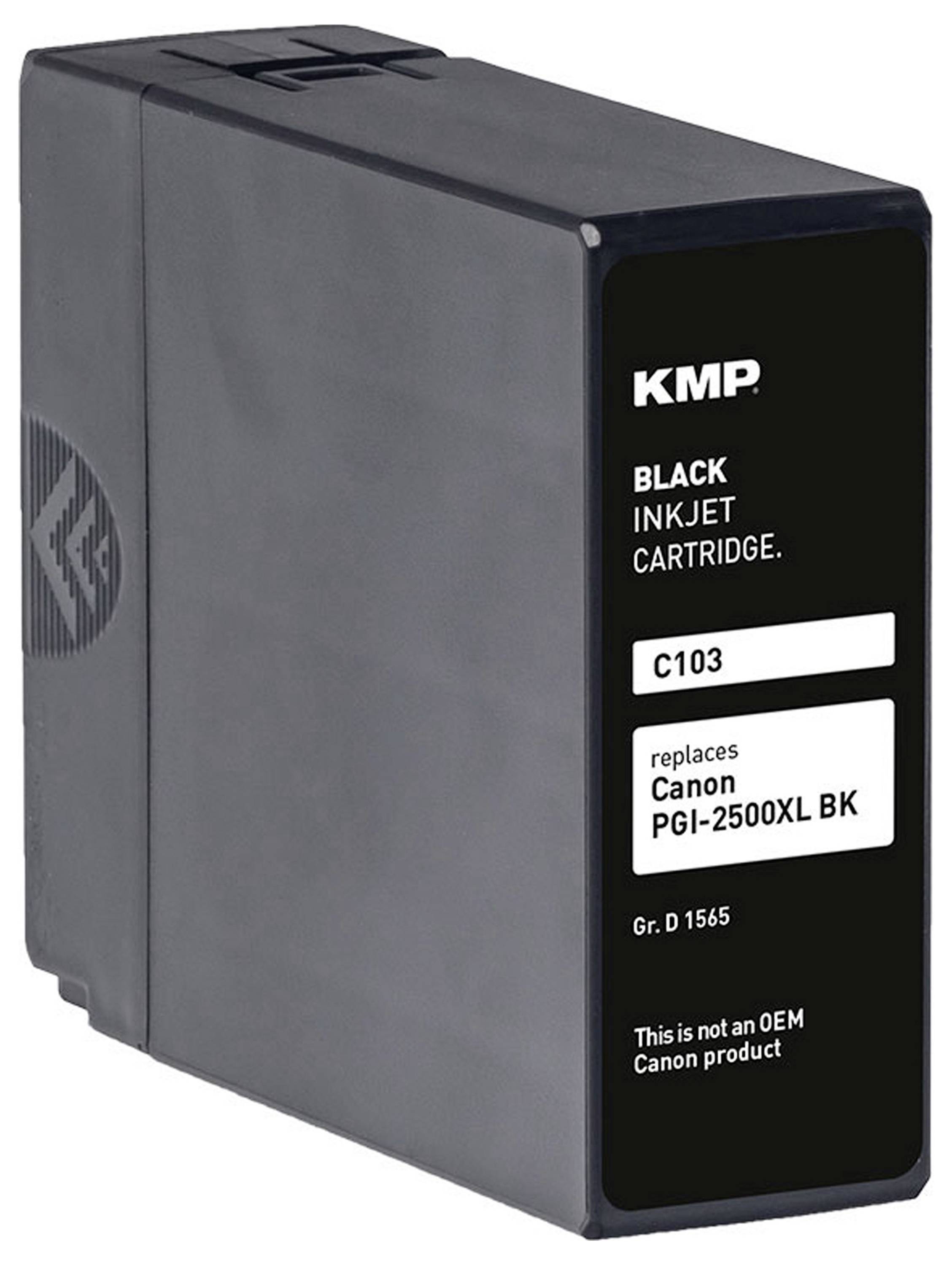 KMP Druckerpatrone ersetzt Canon PGI-2500BK XL Kompatibel Schwarz C103 1565,0001-2