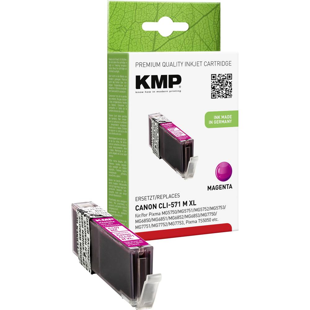 KMP Inkt vervangt Canon CLI-571M XL Compatibel Magenta 1569,0006