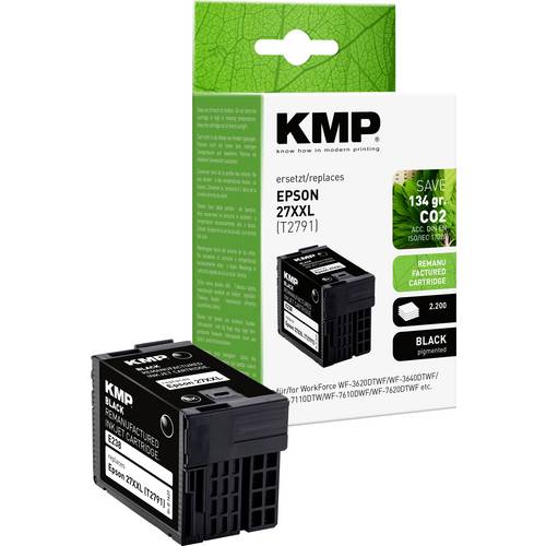 KMP Druckerpatrone ersetzt Epson 27XXL, T2791 Kompatibel Schwarz E238 1627,4201