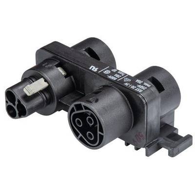 Kfz-Sensor mit Steckverbindung, schwarze Kunststoffhülle, typischerweise für die Luftmassenmessung im Motorraum eingesetzt.