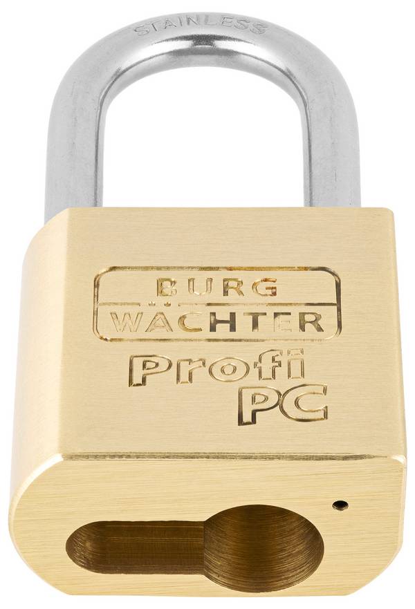 Burg Wächter 116 PC 50 Niro Vorhängeschloss 51.3 mm Messing Profilzylinder-Vorhangschloss