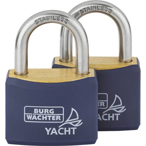 Burg Wächter 2er Set Duo 460 Ni 40 SB Vorhängeschloss gleichschließend Messing Schlüsselschloss