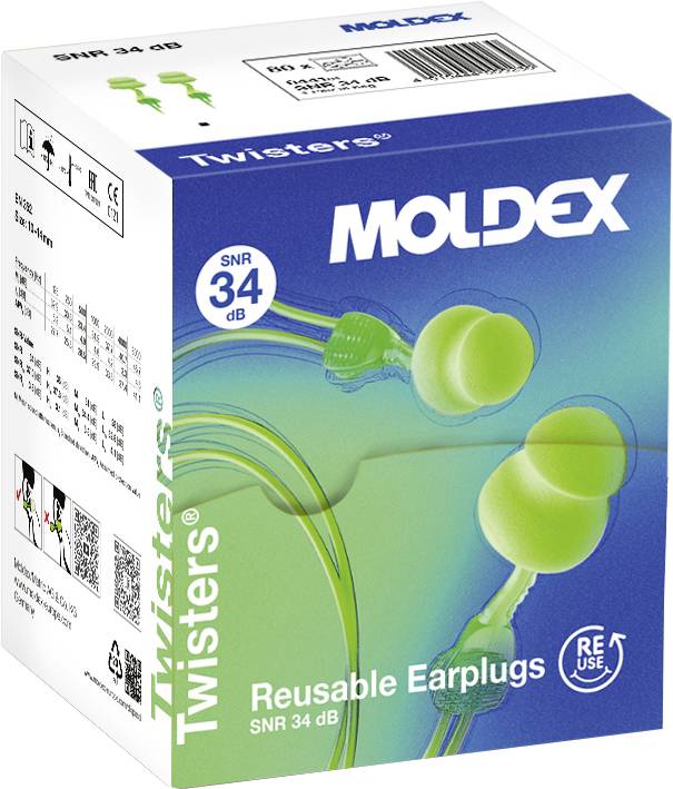 Moldex 644101 Twisters Cord Gehörschutzstöpsel 34 dB mehrweg 1 St.