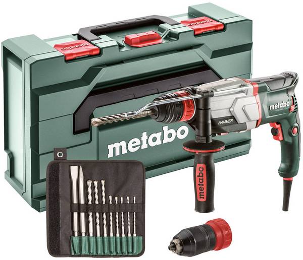 Metabo UHE 2660-2 Quick Set SDS-Plus-Meißelhammer, Bohrhammer, Kombihammer 800 W inkl. Koffer, mit Zubehör