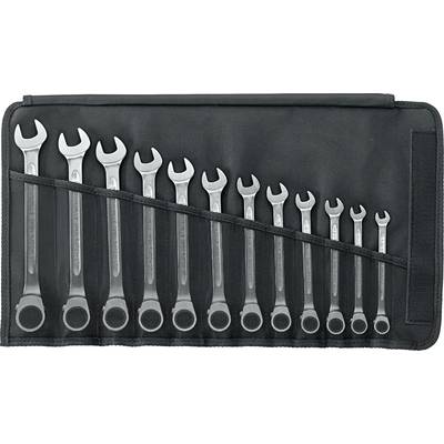 Stahlwille 96411712 17/12 Knarren-Ring-Maulschlüssel-Satz 12teilig Schlüsselweite (Metrisch) 8 - 19 mm