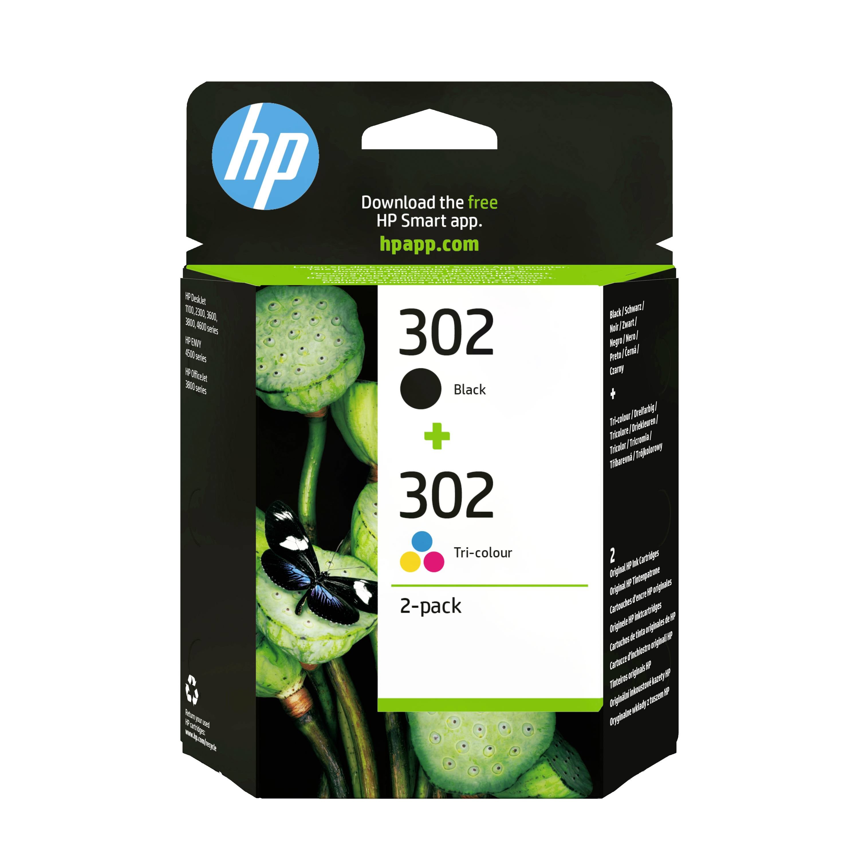 HP 302 Druckerpatrone Kombi-Pack Original Schwarz, Cyan, Magenta, Gelb X4D37AE Tinte