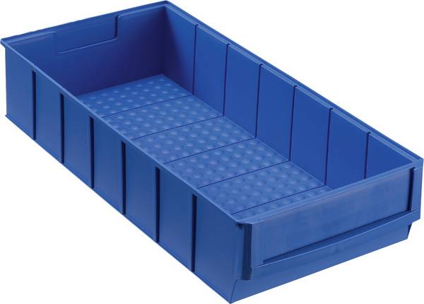 Allit 456550  Sichtlagerkasten  stapelbar (L x B x H) 400 x 185 x 81 mm Blau 1 St.