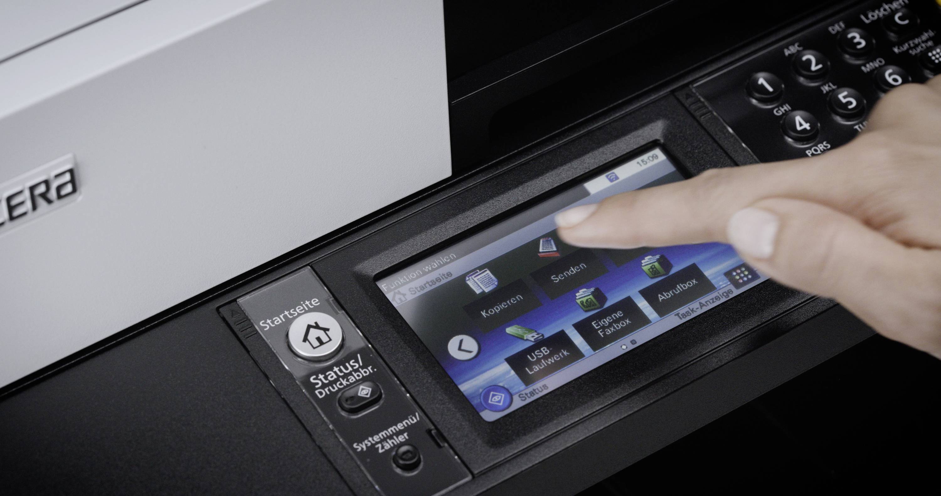 Kyocera ECOSYS M5526cdw Multifunktionsdrucker Laser Farbe A4 Drucker, Scanner, Kopierer, Fax LAN, WLAN, Duplex, Duplex-A-10