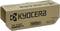 'Braune Verpackung mit dem Aufdruck KYOCERA, TK-3160, Toner Kit Black. Enthält Symbole für Vorsicht beim Öffnen, nicht im Regen lagern.'
