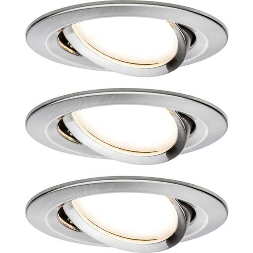 Paulmann 93878 Coin Slim LED-Einbauleuchte 3er Set LED LED fest eingebaut 18 W Eisen (gebürstet)