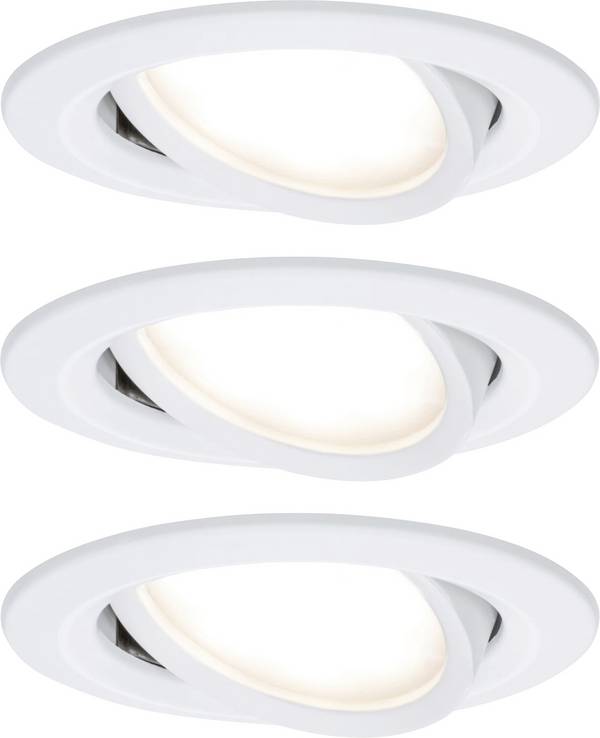 Paulmann 93875 Coin Slim LED-Einbauleuchte 3er Set  LED LED fest eingebaut 18 W Weiß (matt)
