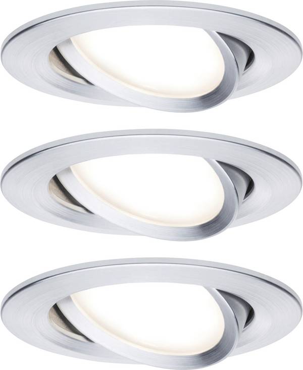 Paulmann 93903 Coin Slim LED-Einbauleuchte 3er Set LED LED fest eingebaut 18 W Aluminium (gebürstet)