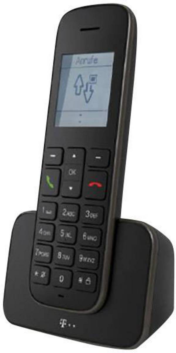Telekom Sinus 207 DECT/GAP Schnurloses Telefon analog  Freisprechen Schwarz