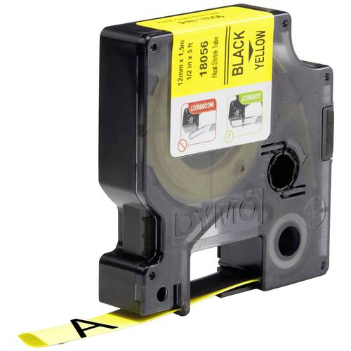 Schriftband Wärme-Schrumpfschlauch DYMO IND RHINO S0718310 Bandfarbe: Gelb Schriftfarbe:Schwarz 12 mm 1.5 m