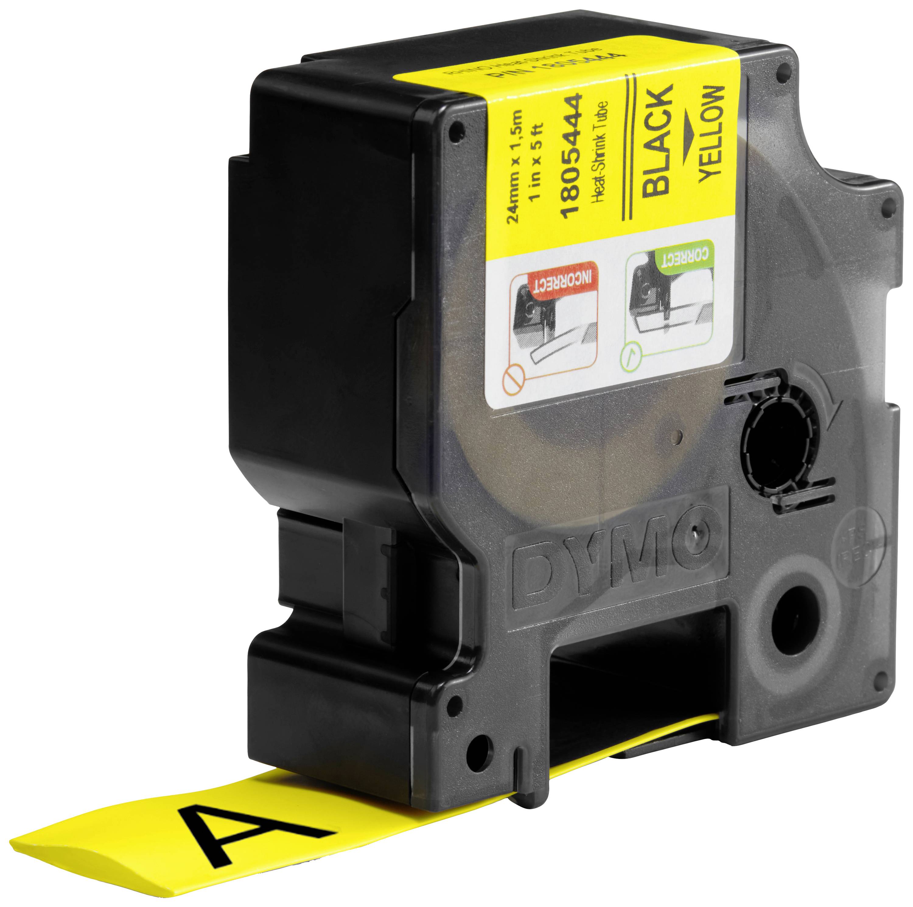 DYMO IND RHINO 1805444 Polyolefin Bandfarbe: Gelb Schriftfarbe:Schwarz 24 mm 1.5 m-0