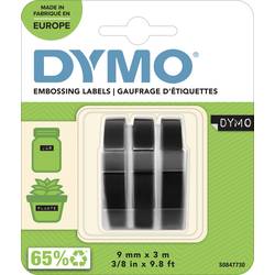 Image of DYMO 3D Prägeband, Schriftband 3er Set Bandfarbe: Schwarz Schriftfarbe: Weiß 9 mm 3 m S0847730