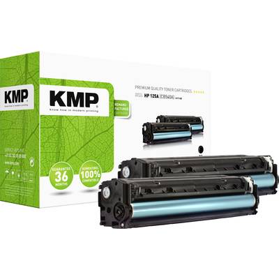 KMP Toner ersetzt HP 125A, CB540A Kompatibel 2er-Pack Schwarz 2200 Seiten H-T113D 1216,0021