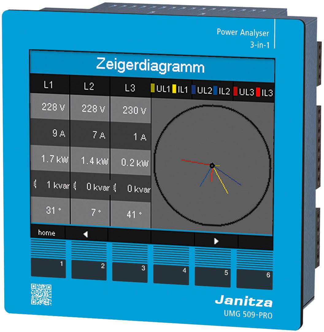 JANITZA UMG509 Power Analyser mit RCM, UMG 509