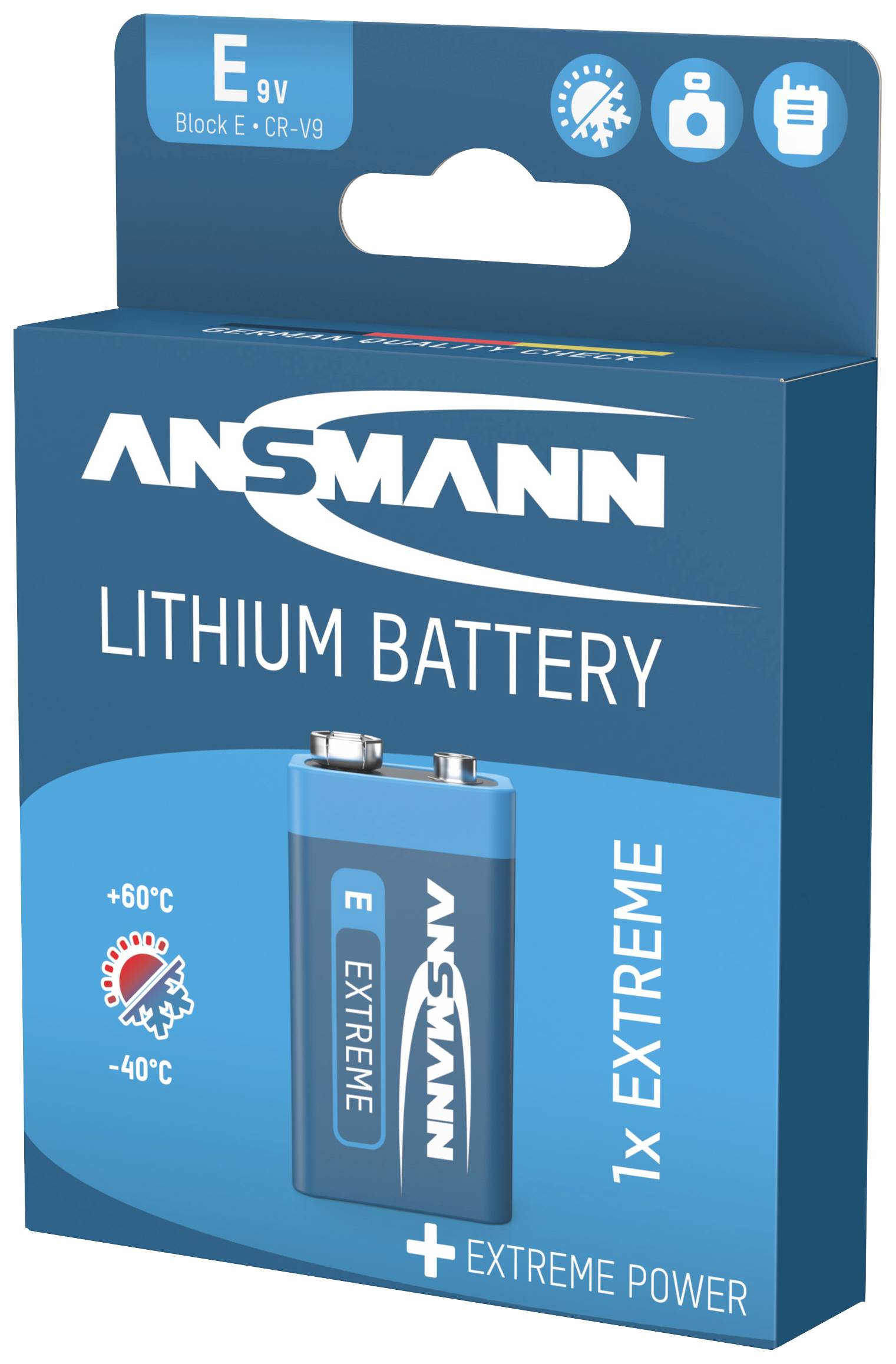 Ansmann Extreme 9 V Block-Batterie Lithium 950 mAh 9 V 1 St.-1