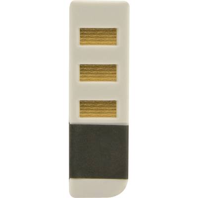 Ein USB-Stick mit schwarzem und goldenem Design liegt auf weißem Hintergrund.