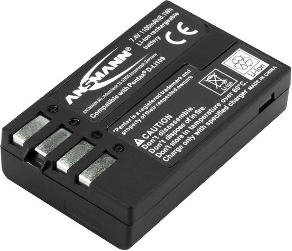 Ansmann A-Pen D-Li 109 Kamera-Akku ersetzt Original-Akku (Kamera) D-LI109 7.4 V 1100 mAh