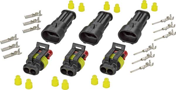 TE Connectivity Superseal Set AMP-Superseal 1.5mm Series Polzahl Gesamt 2 Rastermaß: 6 mm 30S003 1 Set