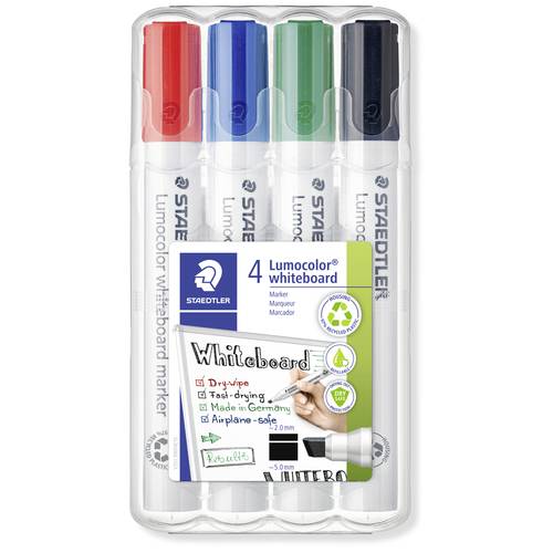 Thumbnail - Staedtler Lumocolor 351 B 351 B WP4 Whiteboardmarker Blau, Grün, Rot, Schwarz 4 St.
