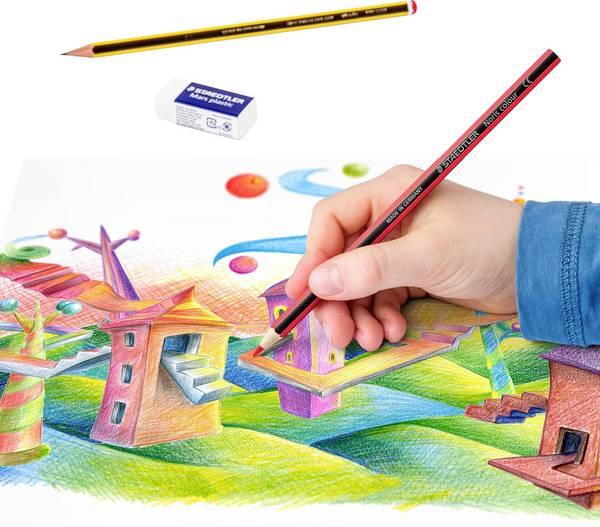 Staedtler Farbstift Noris Club® 144 Promotion Set sechskant 61 SET6 Gelb, Rot, Blau, Lichtblau, Bordeauxrot, Orange, Hautfarben, Grün, Gelbgrün, Rotlila, van-Dyke-braun, Schwarz 12 St.