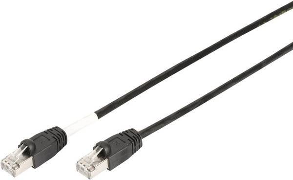 Digitus DK-1644-050/BL-OD RJ45 Patchkabel CAT 6 S/FTP 5.00 m Schwarz UV-Beständig, verdrillte Paare 1 St.