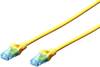 Digitus DK-1511-020/Y RJ45 Patchkabel CAT 5e U/UTP 2.00 m Gelb verdrillte Paare 1 St.