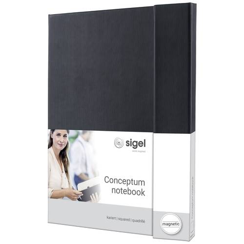 Thumbnail - Sigel CONCEPTUM® CO151 Notizbuch kariert Schwarz Anzahl der Blätter: 97 DIN A4