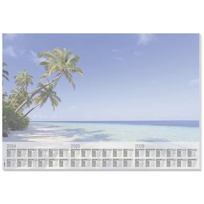 Sigel HO470 Schreibunterlage Beach 3-Jahreskalender Mehrfarbig (B x H) 595 mm x 410 mm
