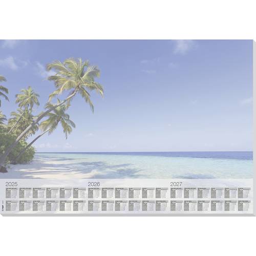 Sigel HO470 Schreibunterlage Beach 3-Jahreskalender Mehrfarbig (B x H) 595 mm x 410 mm