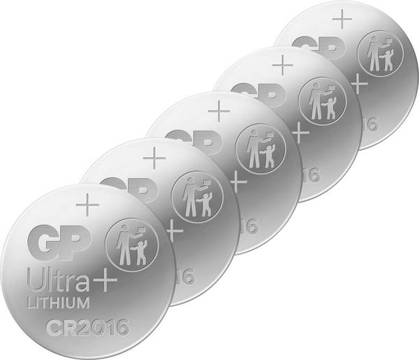 GP Knopfzelle CR2016 3 V 5 St. 90 mAh Lithium GPCR2016STD123C5