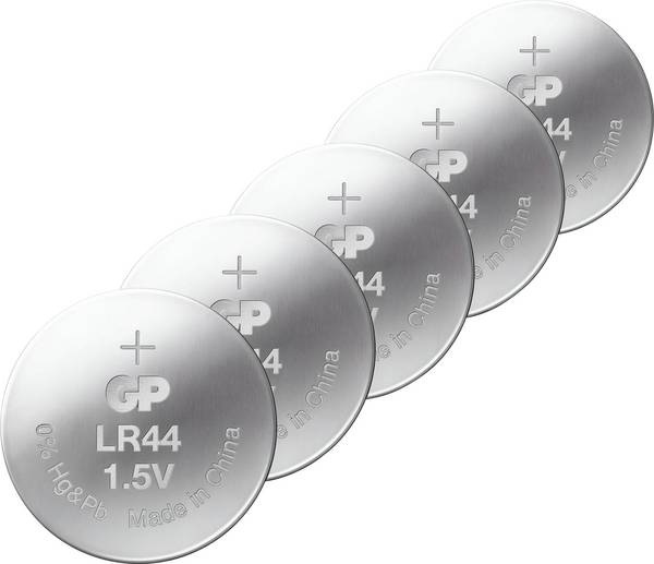 GP Knopfzelle LR44 1.5 V 5 St. 110 mAh Alkali-Mangan GP76ASTD597C5