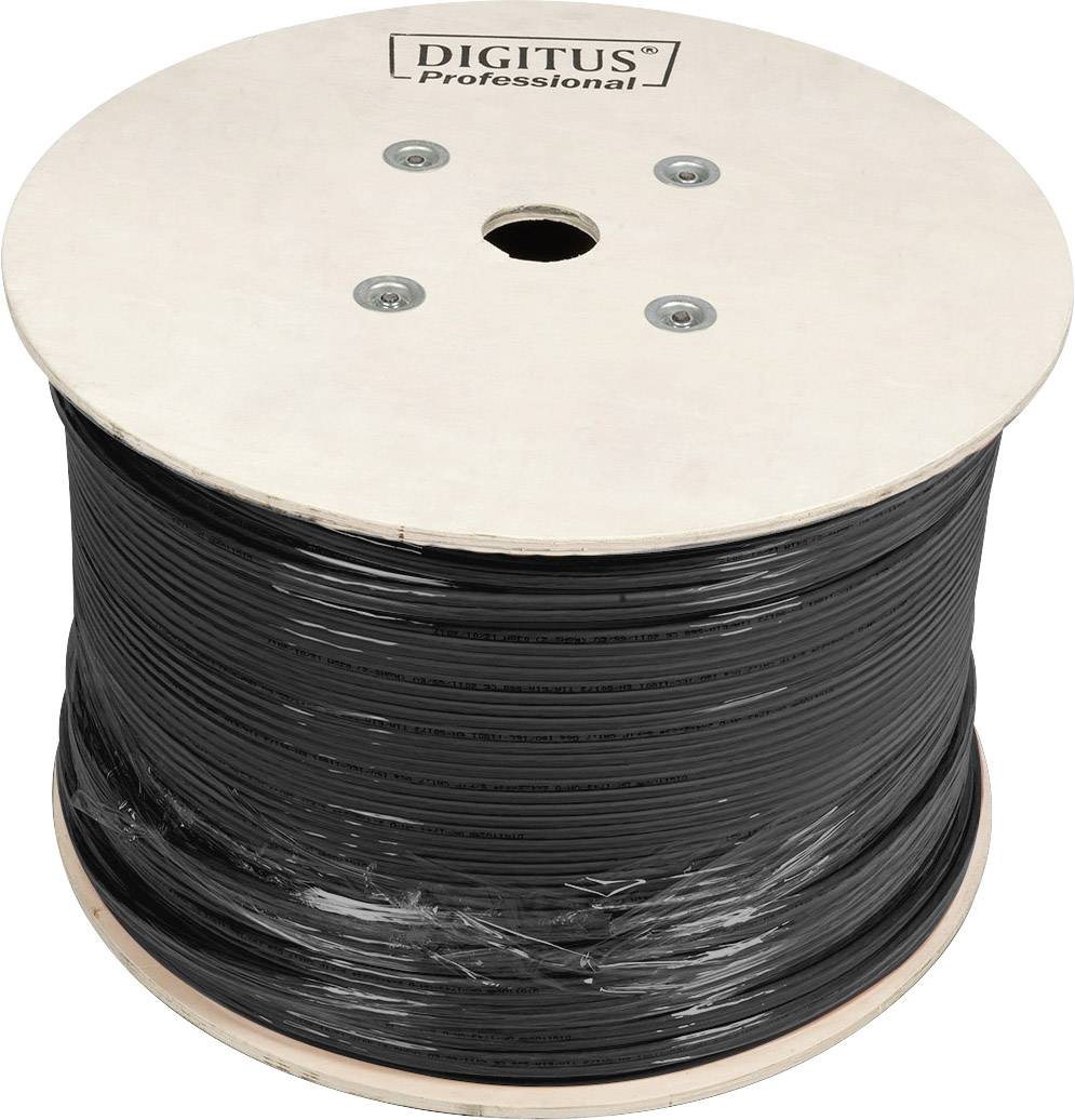 Digitus DK-1741-VH-10-OD Netzwerkkabel CAT 7 S/FTP 0.25 mm² Schwarz (RAL 9005) 1000 m