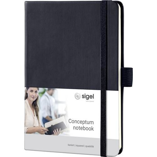 Sigel CONCEPTUM® CO131 Notizbuch kariert Schwarz Anzahl der Blätter: 97 DIN A6