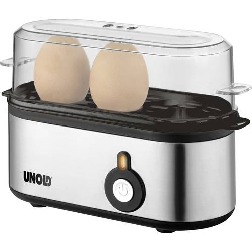 Unold Mini Eierkocher Edelstahl, Schwarz