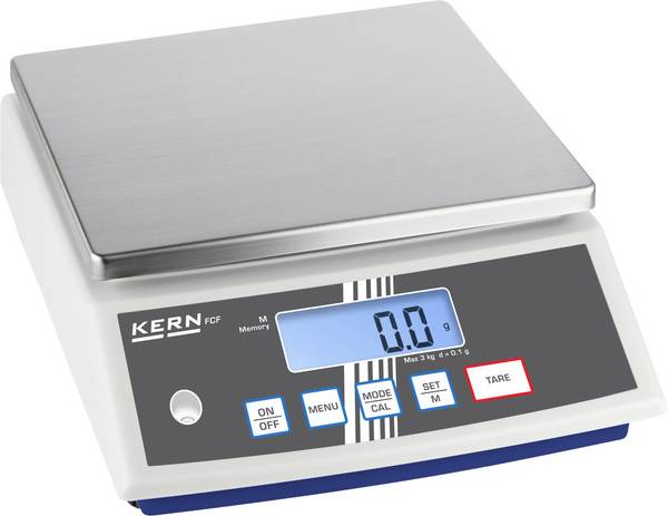Kern FCF3K4 Tischwaage FCF 3K-4 Wägebereich (max.) 3 kg Ablesbarkeit 0.1 g über Steckernetzteil Mehrfarbig