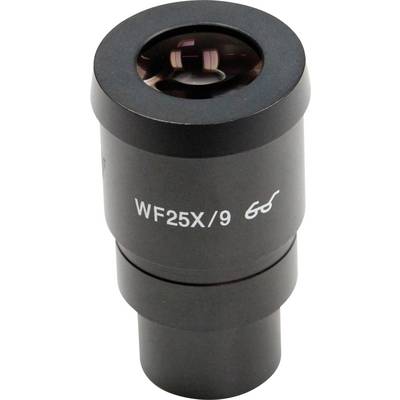 Mikroskop-Okular mit der Bezeichnung 'WF25X/9', schwarzes Gehäuse, für wissenschaftliche Untersuchungen.