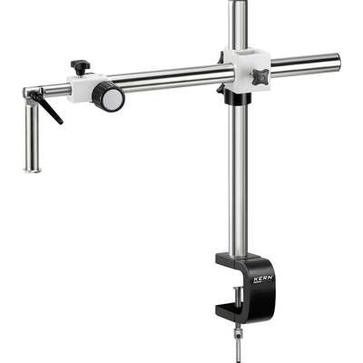 Ein verstellbares Stativ aus Metall mit einem Klemmbefestigungssystem und Drehregler, verwendet für präzise Instrumentenpositionierung.