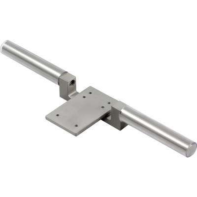 Metallisches Halterungselement mit zwei zylindrischen Stangen und einer rechteckigen Basis mit Löchern zur Befestigung.