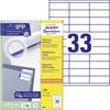 Avery-Zweckform 3421 Universal-Etiketten 70 x 25.4 mm Papier Weiß 3300 St. Permanent haftend Tintenstrahldrucker, Laserdrucker, Farblaserdrucker, Kopierer, Farbkopierer, Handbeschriftung